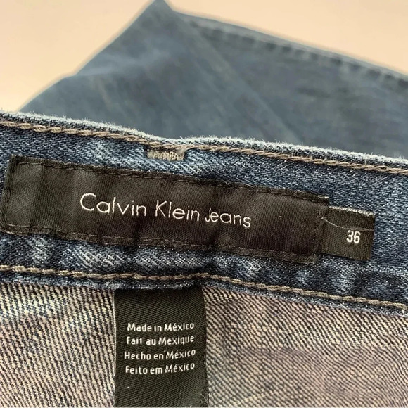 Calvin Klein Jeans Men Size 36 Straight Leg  Inseam 31" Blue Fading 100%‎ Cotton - Picture 9 of 12